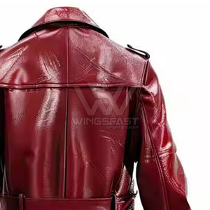 2025 Top Vente En Cuir Long Manteau Meilleure Qualité Prix De Gros Conception Personnalisée Manteaux En Cuir - Product Image 6