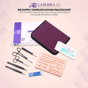 Kit de pratique manuel SET 6 en acier inoxydable pour sutures cutanées, couche de maille verticale, 2026, pour étudiants en médecine, vétérinaires, infirmières - Product Image 2