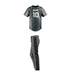 Maillots et pantalons de baseball et de softball personnalisés pour adultes, vêtements d'équipe, impression par sublimation, respirant, col montant, ensemble uniforme personnalisé pour l'équipe - Product Image 2