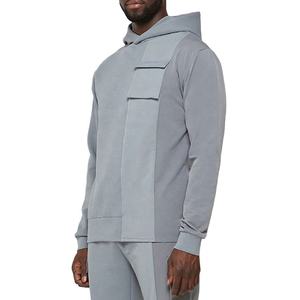 Vente en gros de sweat à capuche mode pour hommes, sweat-shirt unique à design moderne avec panneau pour streetwear OEM/ODM, fournisseur avec logo personnalisé - Product Image 3