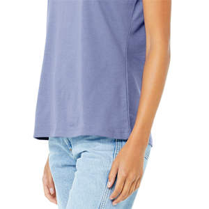 Airlume – T-Shirt à manches courtes pour femme, 100% en coton peigné et à anneaux, simple, 4.2 oz, bleu lavande - Product Image 5