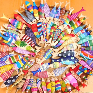 Nautical Wooden Fish Decoration | Handmade Marine Theme Ornament, Bulk Wholesale, Export Factory - Product Image 3