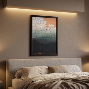 Bildershop-24 London Cornice Fotografica Rettangolare Elegante per <span class=keywords><strong>Puzzle</strong></span> da 500-1000 Pezzi 48x68cm/68x48cm in Acrilico Nero - Product Image 3