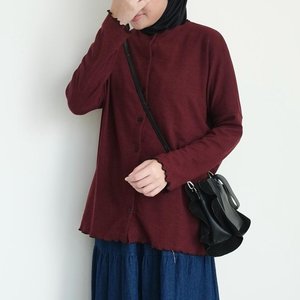 Cardigan en tricot ByMeldev - Vêtement d'extérieur en tricot côtelé basique avec décoration boutonnée pour un style décontracté automne-été - Product Image 3