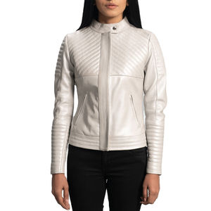 Chaqueta de Cuero Profesional de Nuevo Diseño, Transpirable, Precio al por Mayor, Totalmente Personalizable, Chaqueta de Cuero Moderna para Mujer - Product Image 1