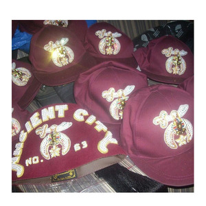 Fez Masónico ROWS WHITE, Fez de Jerusalén con Joyas, Sombrero Fez de los Shriner, el Emblema Más Reconocido, Bordado Dorado con Pedrería - Product Image 6