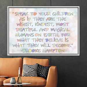 Toile imprimée : « Parlez à vos enfants » - Décoration murale de bureau, TOILE ENCADRÉE BLANCHE - Product Image 1