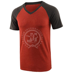 2024 coton en gros de haute qualité hommes plaine T-Shirts personnalisé col en V hommes T-shirts blancs surdimensionné T-shirts pour printemps été - Product Image 5