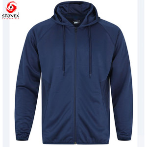 Ensemble survêtement zippé à capuche pour homme, 2 pièces, hiver |   Vêtement de sport décontracté, logo personnalisé, coupe ajustée, doublure en polaire, séchage rapide, respirant - Product Image 2