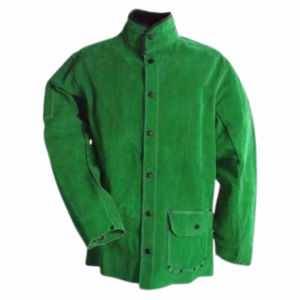 Chaqueta de soldadura de cuero de alta resistencia, traje de protección ignífugo, chaqueta de soldadura, ropa de trabajo de soldadura de cuero - Product Image 3