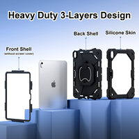 Funda Antigolpes para Tablet con Soporte Giratorio de 360° y Porta Lápiz para iPad A16 11.ª Gen. 11 Pulgadas 2025 iPad 10.ª Gen. 10.9 Pulgadas 2022