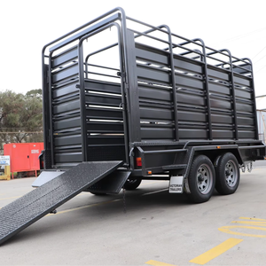 Oferta de descuento: Nuevo diseño original de semirremolque con paredes laterales de acero para ganado y caballos, con eje y neumáticos 12R22.5, capacidad de carga de 1400 kg. - Product Image 1