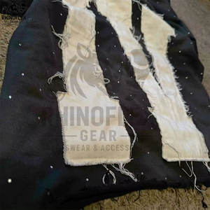 Precio bajo de tarifa de fábrica nueva moda de alta calidad básicos algodón mezclado diseño Premium hombres angustia bordado sudaderas con capucha para la venta - Product Image 3