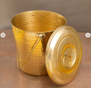 Seau à eau en laiton avec couvercle Laiton de meilleure qualité - Product Image 5