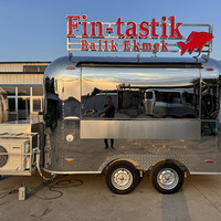 Remorque de restauration économique entièrement équipée, cuisine mobile en acier inoxydable, utilisée, à vendre par le propriétaire