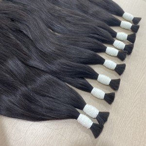 100% Extensions de cheveux humains vietnamiens vierges Remy droites en vrac avec toutes les cuticules alignées - Product Image 3