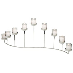 Artículo decorativo de Navidad en forma de jarra con soporte de luz en T de metal de alta calidad con pozo de vidrio para decoración del hogar - Product Image 3