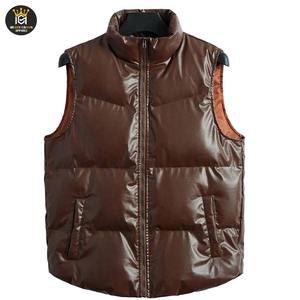 <b>Padded</b> Men's Canvas Puffer Vest Sleeveless Winter <b>Jacket</b> 100% Polyester <b>Waterproof</b> Reversible Custom Logos & Colors Breathable - Product Image 2