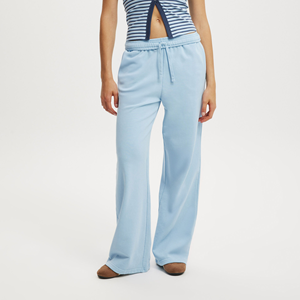 Haute qualité 100% coton femmes pantalons de survêtement personnalisé DTF imprimé Logo surdimensionné évasé Baggy droit jambe large dames pantalon - Product Image 4