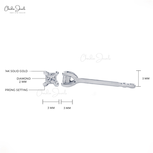 Chaud à la mode minimaliste 14K or blanc broche ensemble diamant goujons conception Simple mariage bijoux fins perle boucles d'oreilles pour fiançailles - Product Image 4