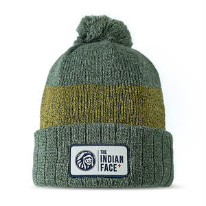 Gorro de Esquí Unisex INDIAN FACE Verde/Marrón - Acrílico/Poliéster Transpirable para Mantener el Calor - Product Image 1