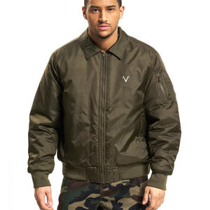 Chaqueta Bomber de Lona para Hombre, de Secado Rápido y Transpirable, con Cuello Alto, Logotipo Personalizado en la Parte Delantera, Hecha en Pakistán - Product Image 1