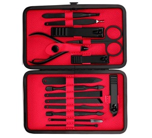 Kit portátil de viaje para el cuidado de las uñas, juego de manicura y pedicura de acero inoxidable en cepillos de Metal rojo, azul y amarillo para hombres y mujeres - Product Image 6