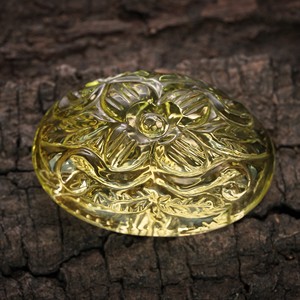 Bijoux de qualité citron Quartz pierre précieuse main-moghol sculpté ovale coupe pierre jaune naturelle 100 pièces en vrac bijoux à bricoler soi-même faisant divers - Product Image 2