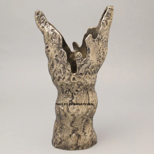 Juego de jarrones de flores de Metal artístico de alto nivel, adornos de arreglos florales decorativos irregulares de diseñador de lujo ligero para sala de estar - Product Image 2