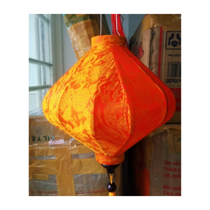Lanterne décorative en soie de bambou Festival Lanterne en soie suspendue extérieure pour la décoration vintage de la mi-automne du Vietnam - Product Image 2
