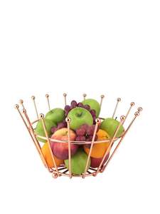 Cesta Redonda de Almacenamiento de Pan y Aperitivos de Latón Estilo Nórdico Moderno Art Deco Industrial, Tazón de Alambre Resistente para Bodas y Diwali - Product Image 4