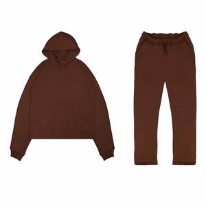 Sudaderas con capucha de moda de calle de alta calidad hechas a medida con pantalón más largo chándal de lavado ácido americano - Product Image 6