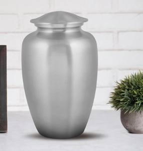 Urna Funeraria de Metal de Alta Calidad para Cenizas Humanas, Color Plateado, Diseño Sencillo, Artículos Funerarios, Urnas de Entierro Clásicas - Product Image 3