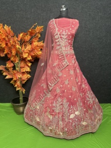 Lehenga choli กระโปรงยาวปักเลื่อมเลื่อมเลื่อมสำหรับงานแต่งงานกิจกรรมสำหรับฤดูหนาวฤดูร้อน - Product Image 4