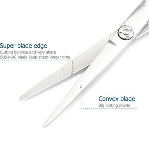 กรรไกรตัดผมมือซ้ายแบบมืออาชีพ ขนาด 5.75 นิ้ว ใบมีดสแตนเลสแบบโค้งคม 440C อุปกรณ์ร้านทำผม - Product Image 4