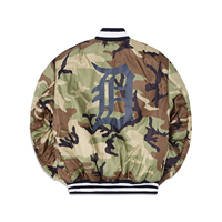 Nouvelle conception de veste bomber réversible en coton/laine pour homme, avec patchs imprimés personnalisés, veste bomber varsity