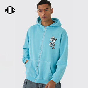 เสื้อฮู้ดซิปผู้ชายแบบใหม่ ขายส่ง ไซส์ใหญ่ สกรีนลายตามสั่ง ผ้าฝ้ายเฟรนช์เทอร์รี่ 100% ระบายอากาศได้ดี 500GSM พร้อมโลโก้ - Product Image 1
