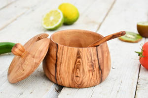 Azucarero de madera, tarro de cristal para dulces con tapa, tarro de almacenamiento de cristal de grado alimenticio al por mayor para pasta y tamaño personalizado - Product Image 5