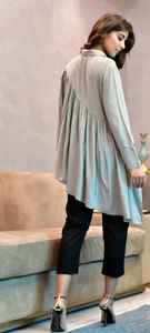 Meilleure qualité coton tissu imprimé fleuri Design à la mode haut manches longues femmes filles magnifiquement conçu débardeur style haut - Product Image 5