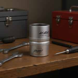 Hazet 1/2'' 6-Point Square <b>Socket</b> with Traction Profile and Knurling - Product Image 3