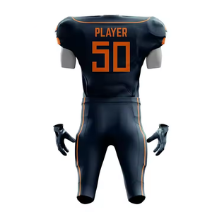 Tela de poliéster de calidad superior hecha a medida, OEM, ropa atlética personalizada de alta calidad, uniformes de fútbol americano, logotipos de equipos - Product Image 3