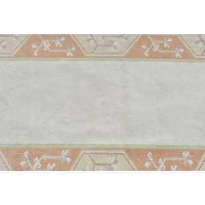 Tapis turc vintage 2,6 x 10 pieds, tapis de couloir, tapis en laine rayé blanc et marron - Product Image 4