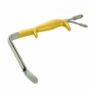 Fs Ortho 18.5cm Fiber <b>Optic</b> Retractor Ferriera Style Gold-Coated Handle Stainless Steel Manual Surgical <b>Instruments</b> Basis - Product Image 2