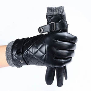 Super Warm Double-Face Nappa Merino Sheepskin Leather <b>Gloves</b> Tan White Fur Plain Style for Men Ladies for Daily Outdoor Winter - Product Image 2