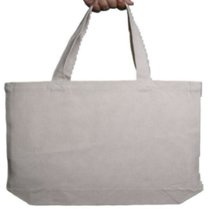 Sac fourre-tout personnalisé en coton grand format avec poignées en corde, écologique, recyclable, réutilisable, imprimé sérigraphié pour courses et femmes - Product Image 6