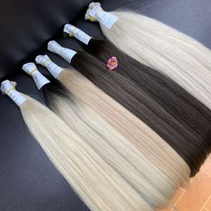 Extensions de cheveux vietnamiennes vierges 100% en gros Cheveux slaves de différentes couleurs de bonne qualité pour l'exportation en couleur tendance chaude en vrac - Product Image 3