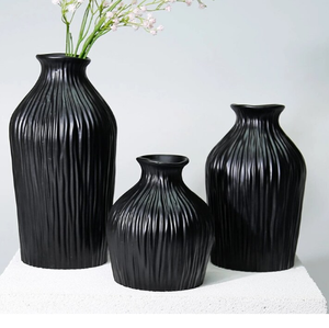 Vase à fleurs contemporain en métal Vase à fleurs enduit de poudre blanche Décoration de table Vase à fleurs en métal pour salon - Product Image 5