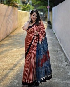Nouvelle collection de saris en soie ethnique Gaji pour adultes avec motif floral - Product Image 1