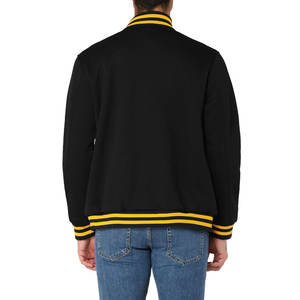 แจ็กเก็ตเบสบอลแขนเสื้อหนังปักลายอักษรอักษรแจ็กเก็ตทีมโรงเรียน - Product Image 3