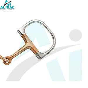 Almac Horse bit D รูปร่างเดียวข้อต่อเหมาะสำหรับหนุ่มสาวหรืออ่อนไหวม้าให้การสัมผัสกับปากที่อ่อนโยนและควบคุมการขี่ม้า - Product Image 4